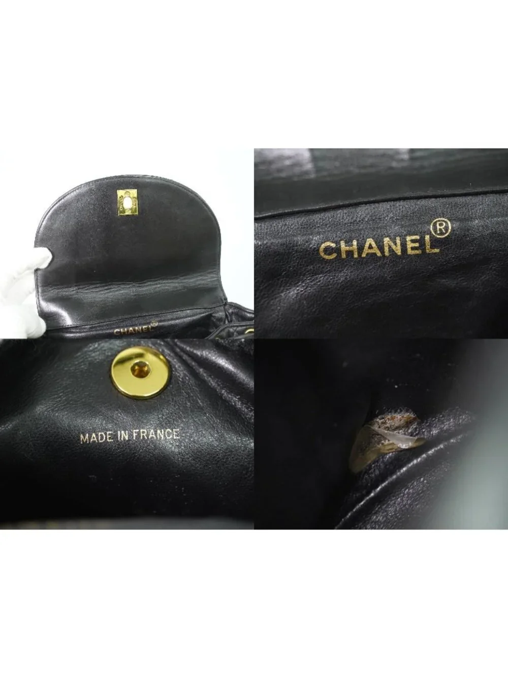 Chanel CC Logo Quilted Backpack Lambskin Leather Black